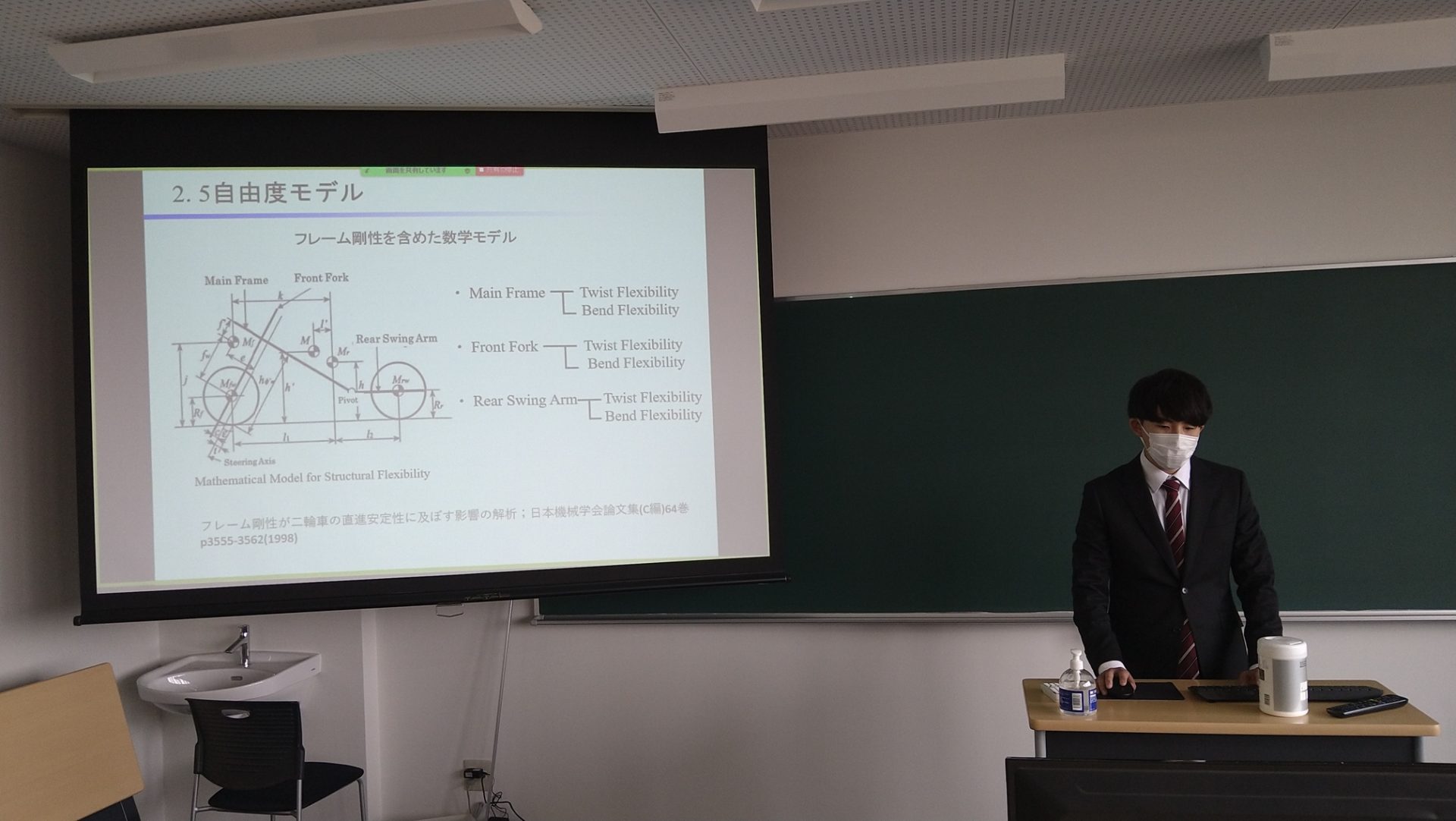 フレーム剛性を含めた数学モデル